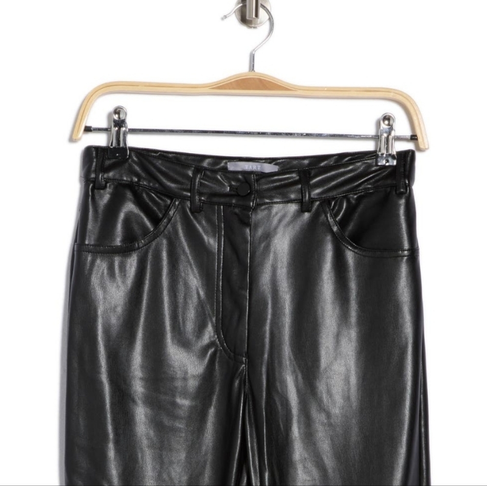 Tart | XS High Waist Black Faux Leather Pants - Picture 4 of 5